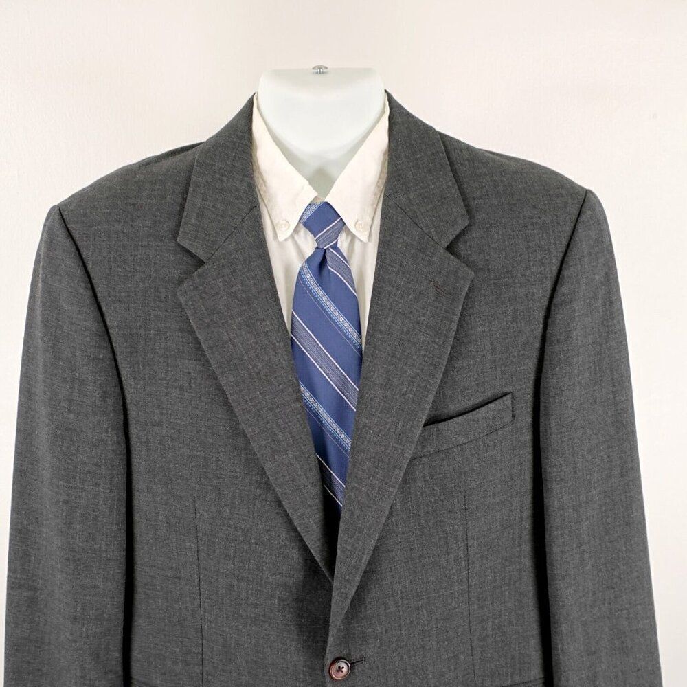 Chaps Ralph Lauren Wool Gray 2 Button Blazer‎ 42R